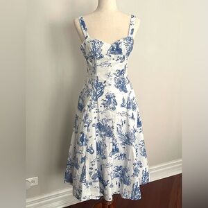 NWT Avec Les Filles Size 6 Cotton Under the Sea Nautical Print Dress